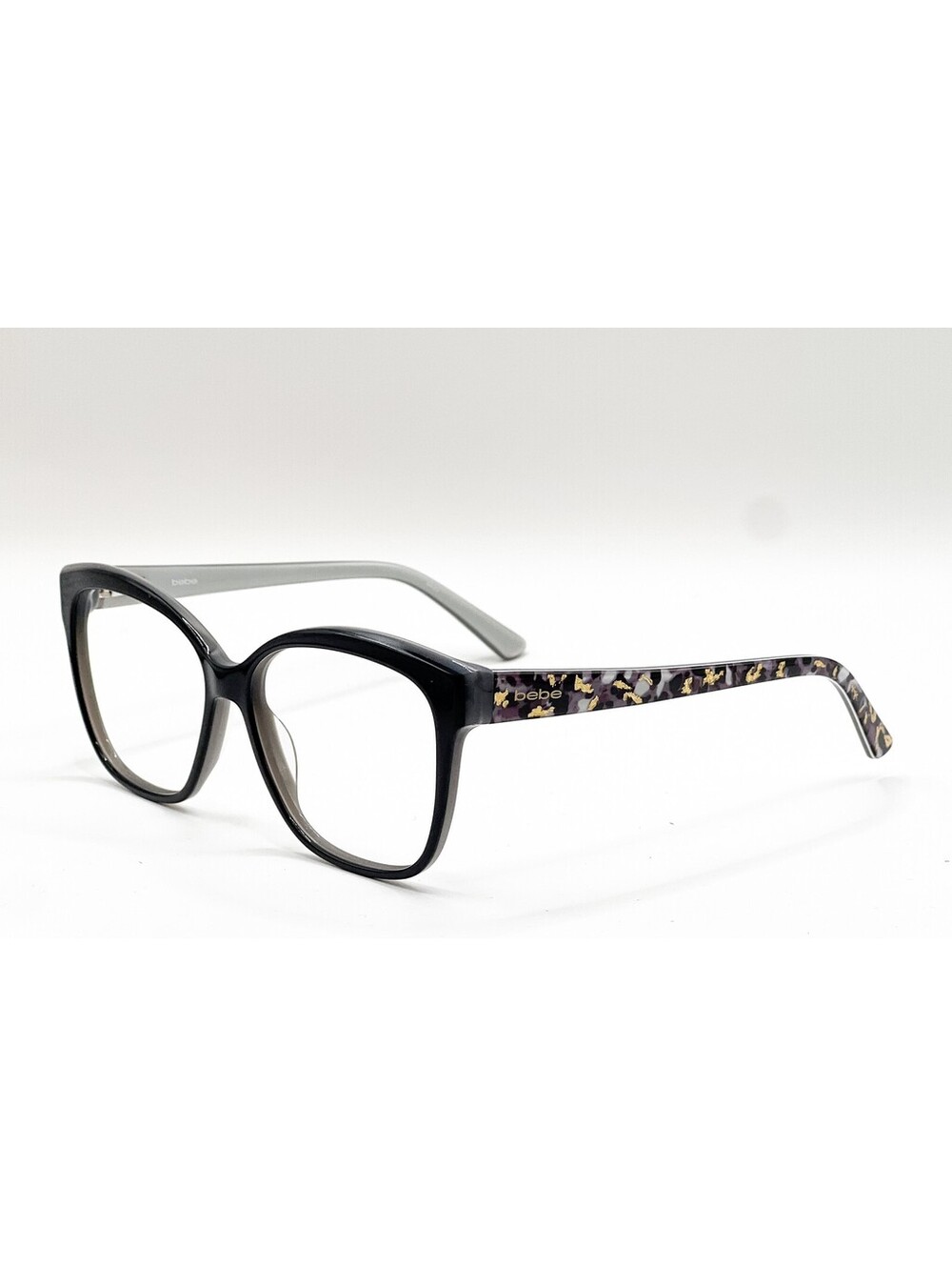 Bebe BB5214 001 Jet Rectangle Authentic Eyeglass Frames 54-14-135